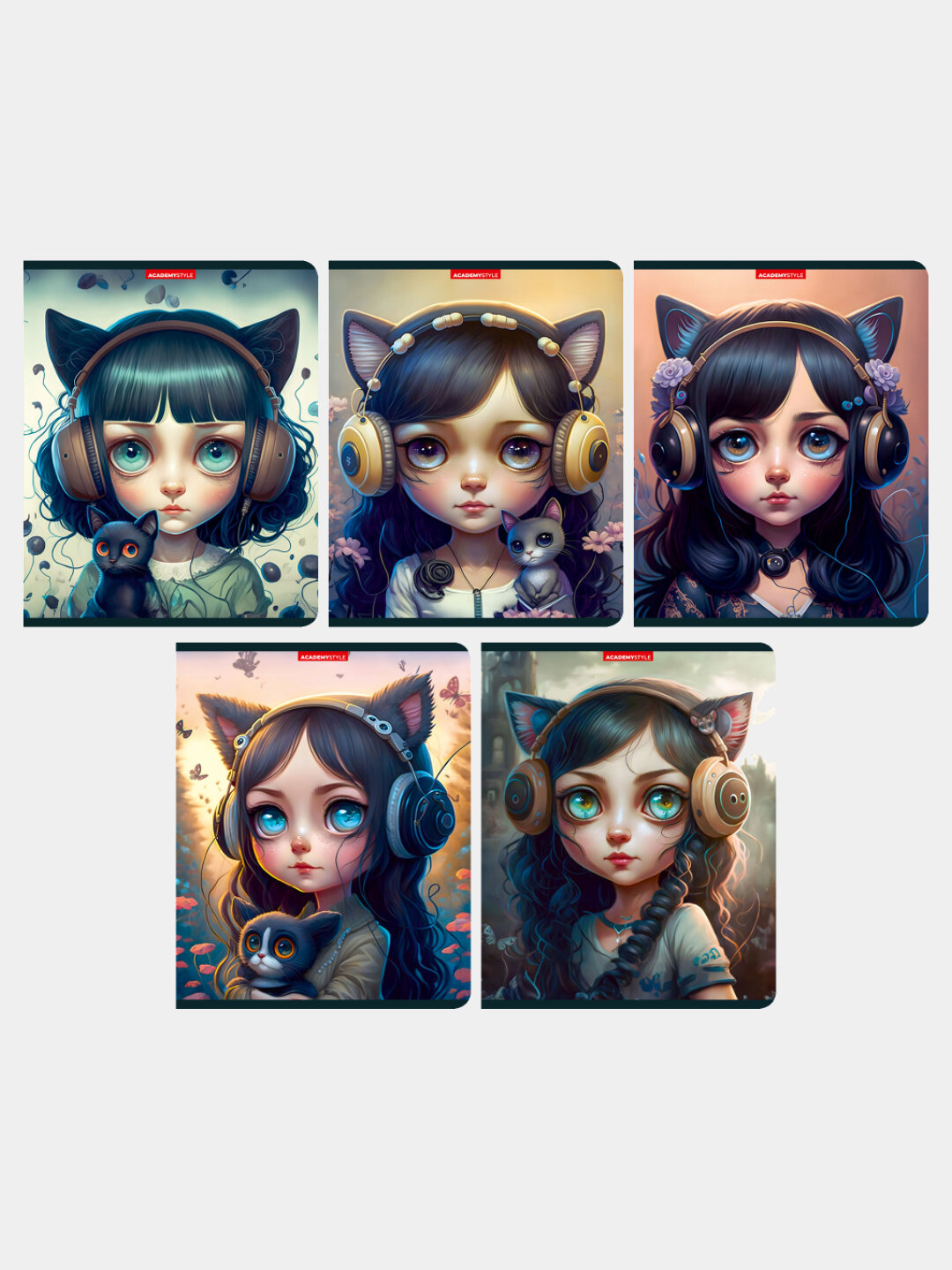 Тетрадь Большие глаза, 48 листов, А5, клетка, 5 шт