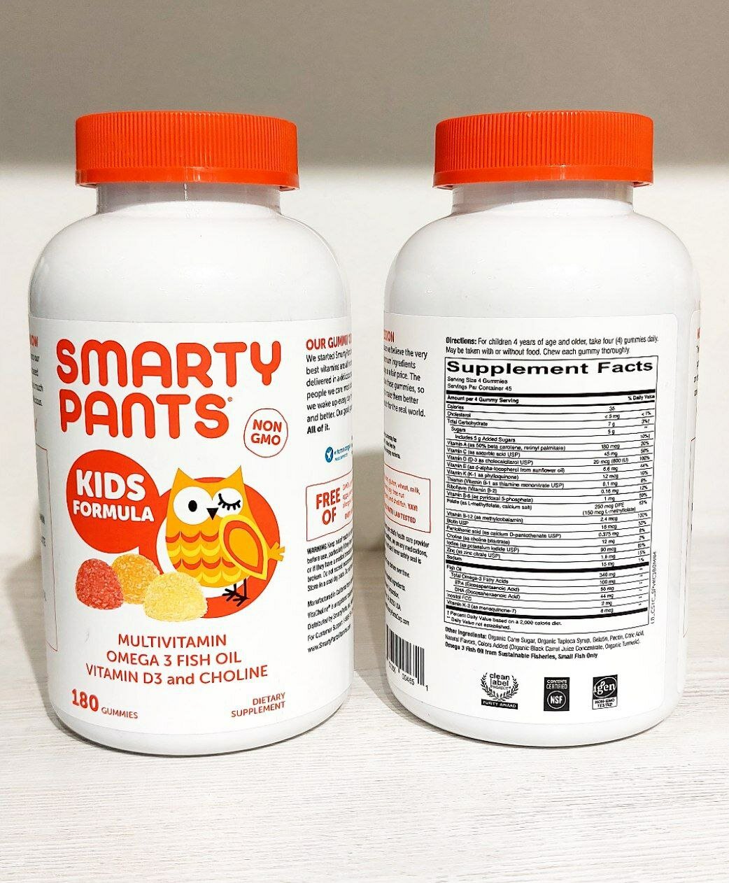 SmartyPants Kids Formula: мультивитамины + Омега-3 (EPA/DHA), 180 жевательных