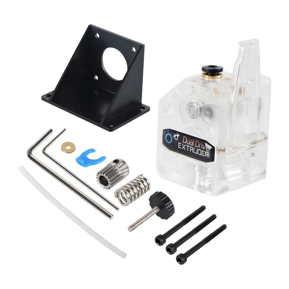 KINGROON Dual Drive Extruder для 3D принтеров, Transparent plastic
