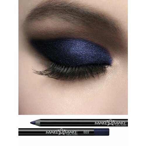 фото Подводка-тени-каял 24 часа, 3в1, makeumake, южная ночь + точилка make u make