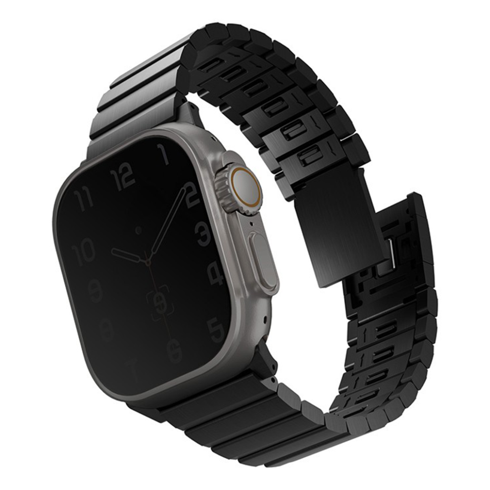 Ремешок Uniq Strova Mag Stainless Strap Link Steel для Apple Watch 42/44/45/49 мм Black (49MM-STRVMBLK)