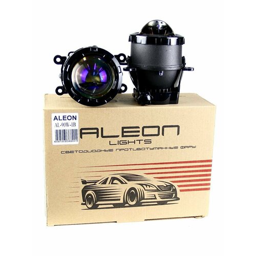 Фары противотуманные светодиодные NISSAN Patrol (Y61) (2004-2010) - светодиодные ПТФ линзы ALEON LED Chip - CSP4570 серия BLACK BLUE LENS 12V, 104W, 6000K