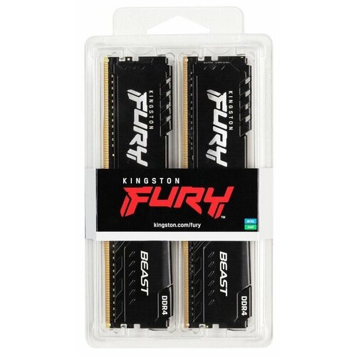 Оперативная память Kingston FURY Beast 32 ГБ 16 ГБ x 2 шт DDR4 3200 МГц DIMM CL16 12999₽