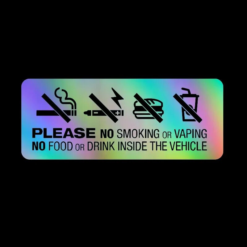 Наклейка на автомобиль «не курить» 20 см 20cm laser