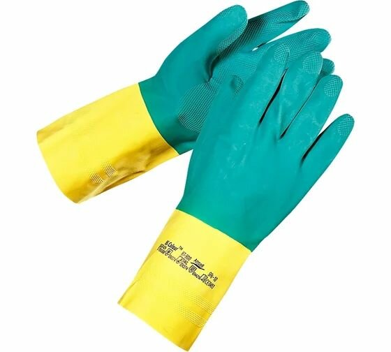 Перчатки Ansell 87-900 AlphaTec Bi-Colour химостойкие, размер 9