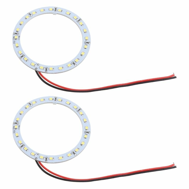 2шт 12V 24 SMD LED 80 мм яркое белое кольцо автомобильного фонаря