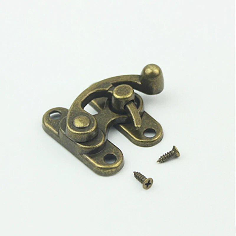 1 шт. металлический винтажный деревянный замок для коробки модная пряжка с винтами для самодельных сумок чемоданов мебели фурнитуры аксессуары bronze