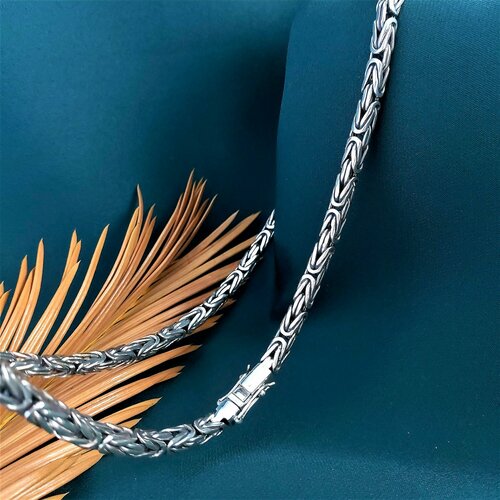 Цепь Леона, серебро, 925 проба, чернение, длина 60 см, средний вес 108 г, , серебро