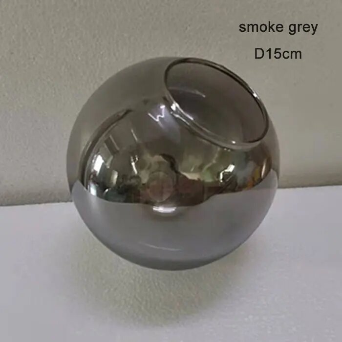 Стеклянный абажур дымчато-серый для светильника Magic Bean, smoke grey D15cm, Серый