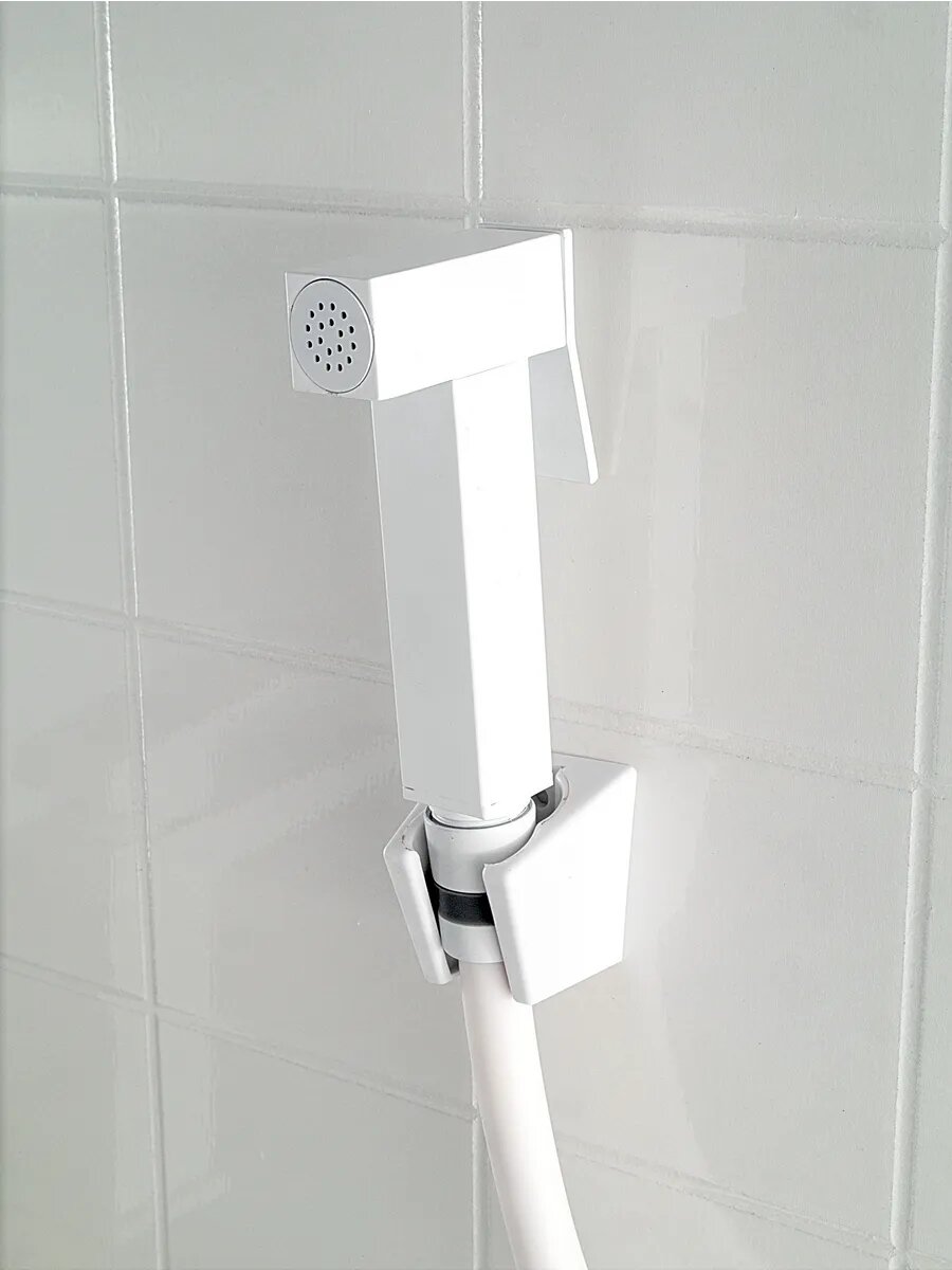 Смеситель для раковины Diadonna D170-12W, гигиенический душ, латунь, цвет белый — фото 1