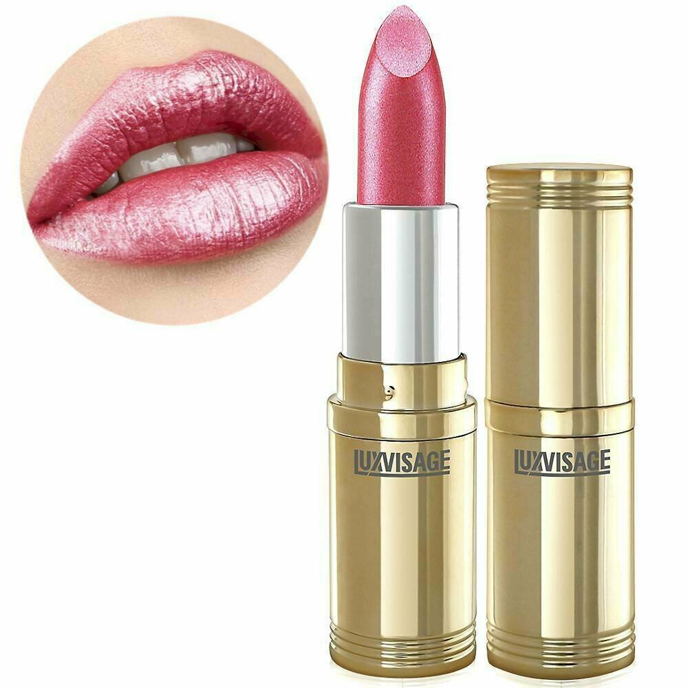 Перламутровая помада с глянцевым блеском, тон 5 яркий розовый, LUXVISAGE — фото 1