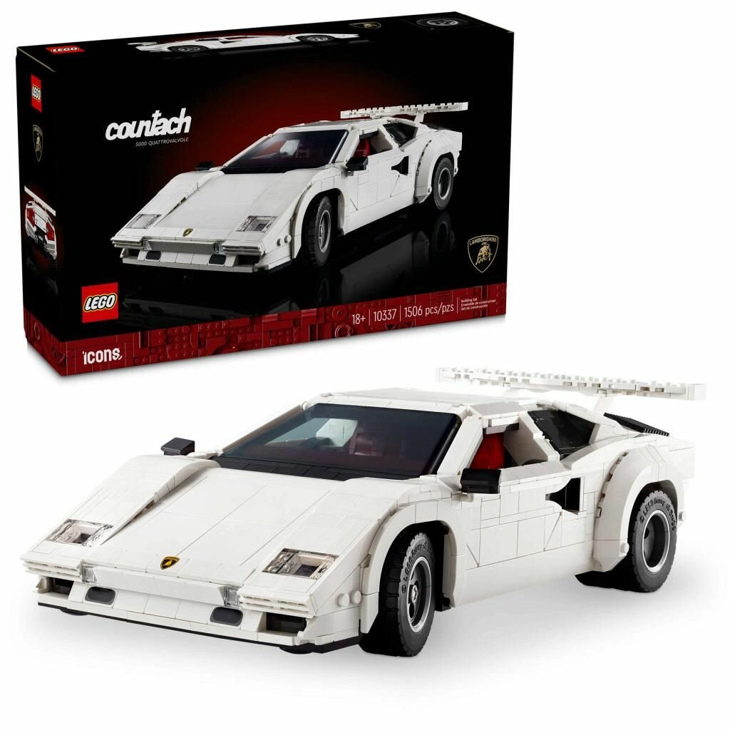 Конструктор LEGO Icons Lamborghini Countach 5000 10337, 1506 деталей, от 18 лет