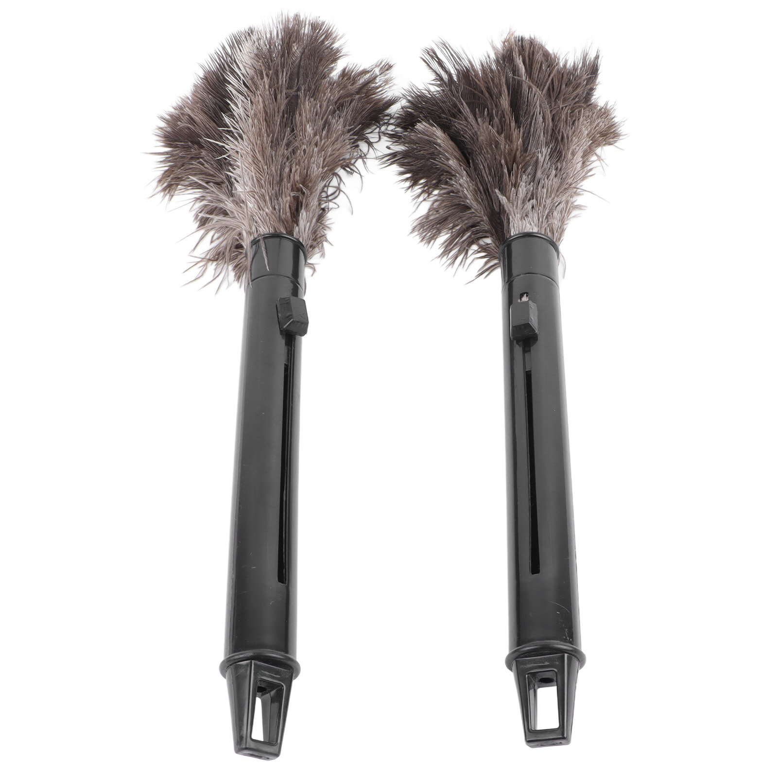 2Pcs Retractable Feather Duster Ostrich Feathers with Long Handle for Home Cleaning