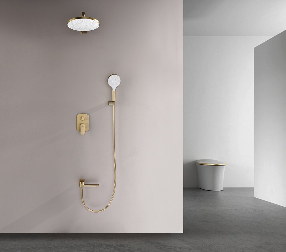 Встроенный смеситель для душа Ganzer с 3-функ. GZ06165-S матовое золото