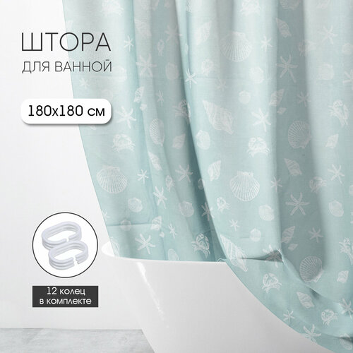 фото Штора для ванной комнаты "pearl " nd play, размер 180х180 см, 310030