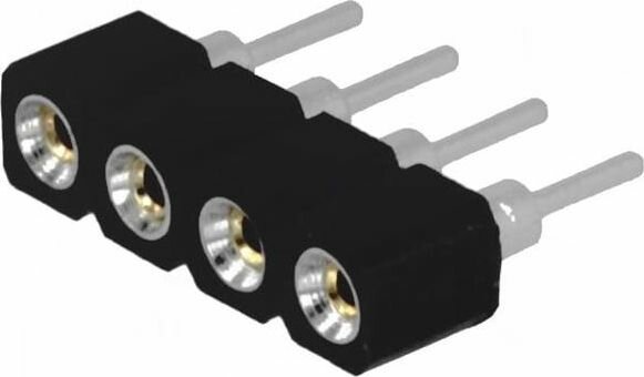 Разъем штыревой CONNFLY DS1002-01-1*4V13-JK гнездо "мама" PIN 4 цанговые контакты прямой 2,54мм 1 шт
