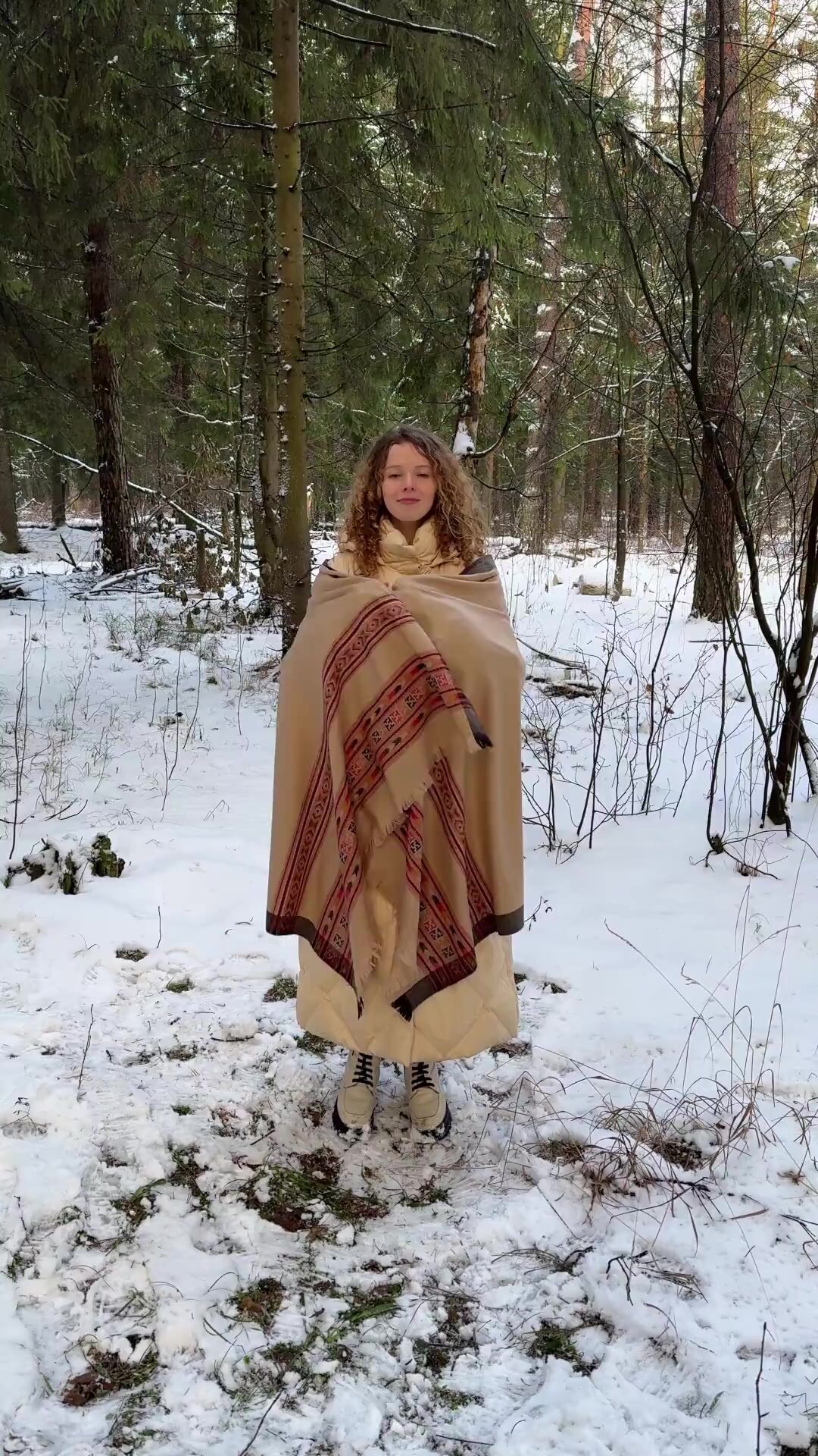 Шаль Ариаварта Базовая коллекция для женщин,210х98 см, песочный — фото 1