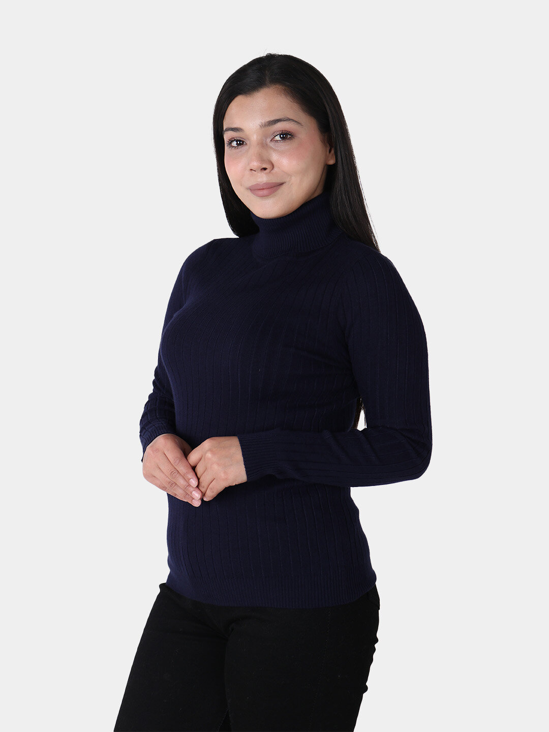 Водолазка , размер One Size, темно-синий — фото 1