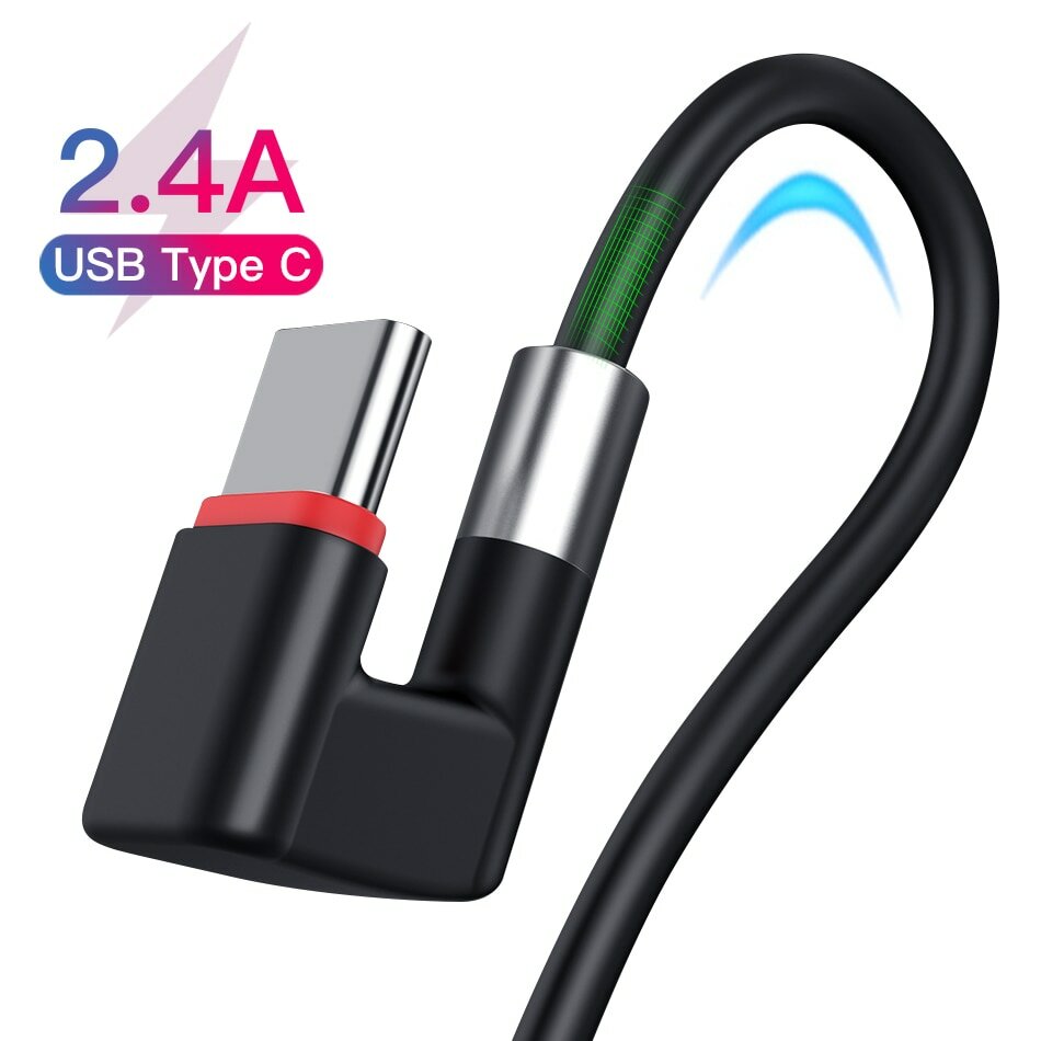 180-градусный кабель Micro USB Type C для быстрой зарядки Samsung Galaxy S8 S9 Plus Huawei, мобильный телефон, кабель US
