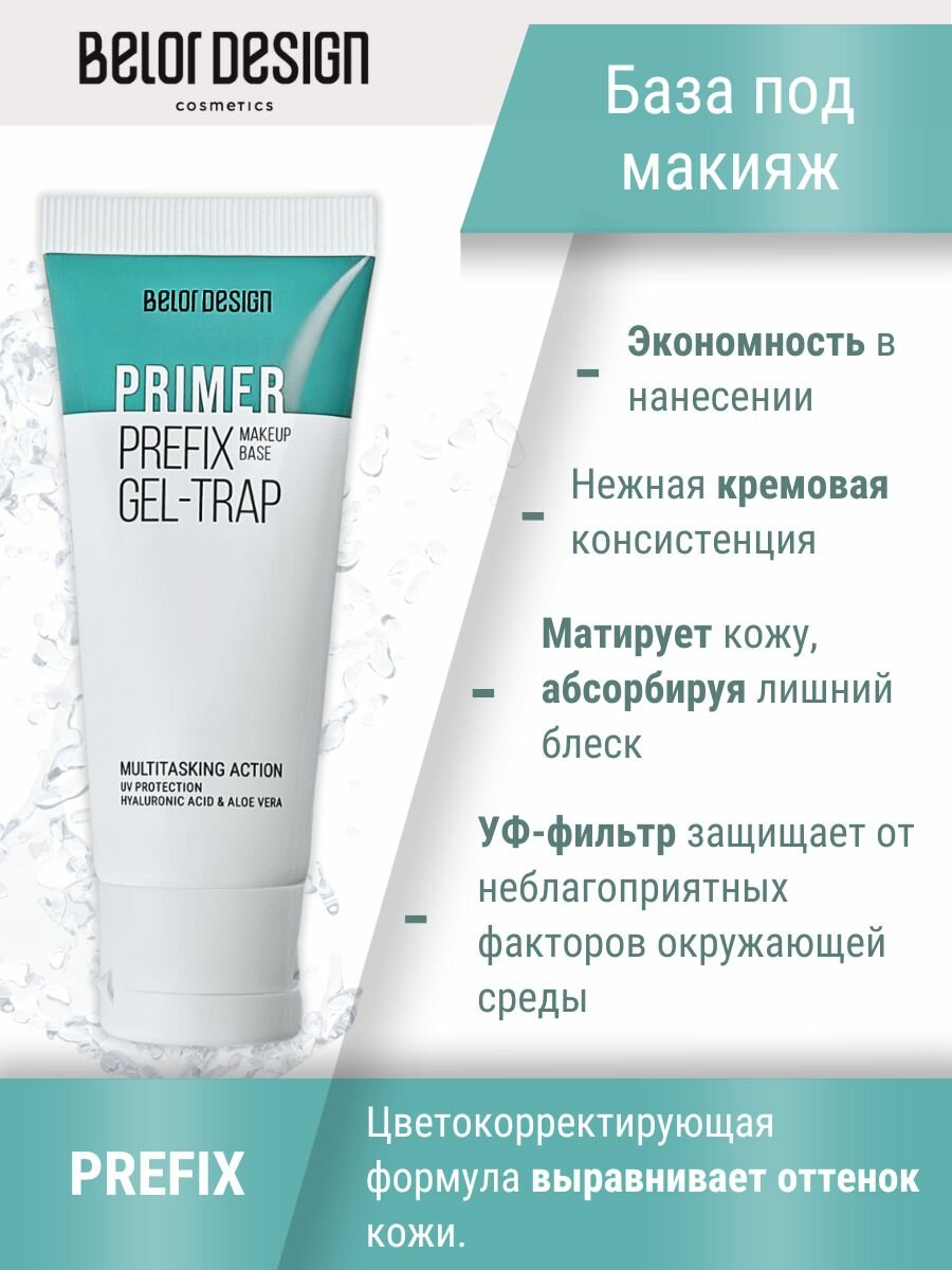 База под макияж BelorDesign Premier Glass Molecule, гелевая, 30г — фото 1
