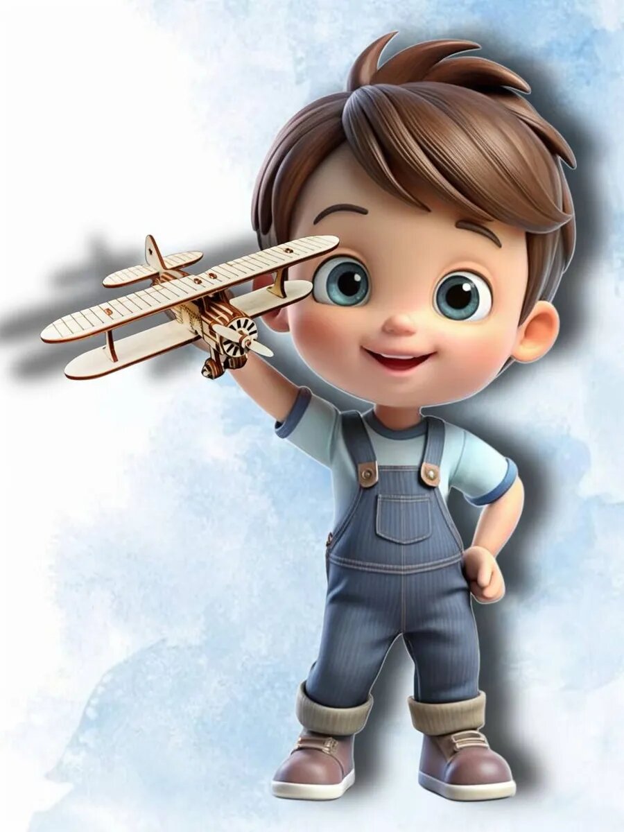 Конструктор для мальчиков самолет деревянный И-15 БИС — фото 1