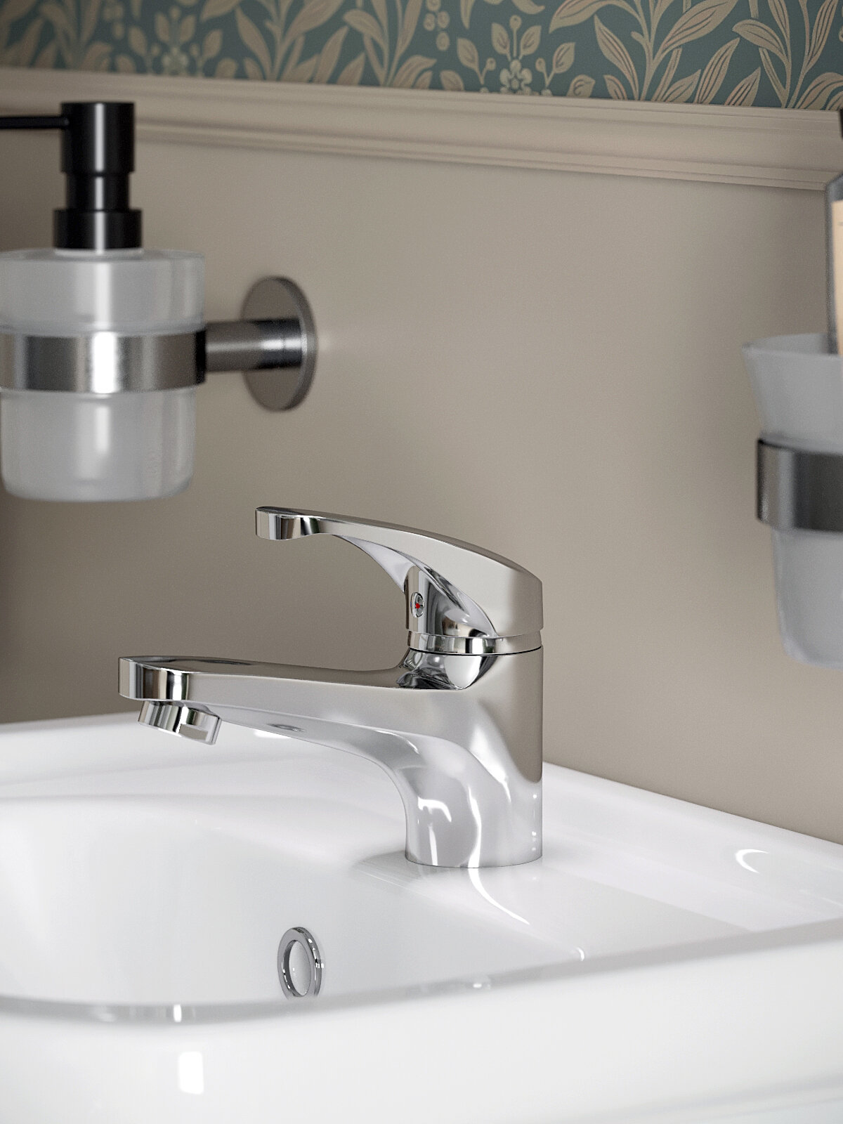 Смеситель для раковины в ванную комнату OneLife P01 021cr  хром