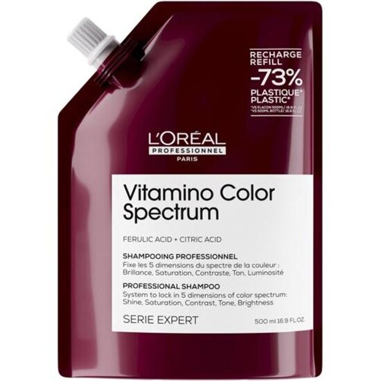 Бессульфатный шампунь L`oreal Professionnel Vitamino Color Spectrum для окраш. волос, 500 мл (рефилл)
