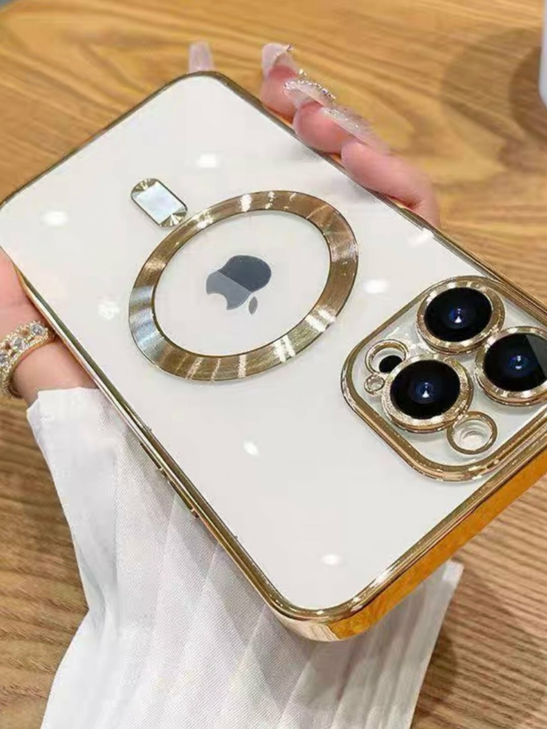 Чехол для iPhone 14 Pro Max Magsafe, прозрачный, силиконовый — фото 1