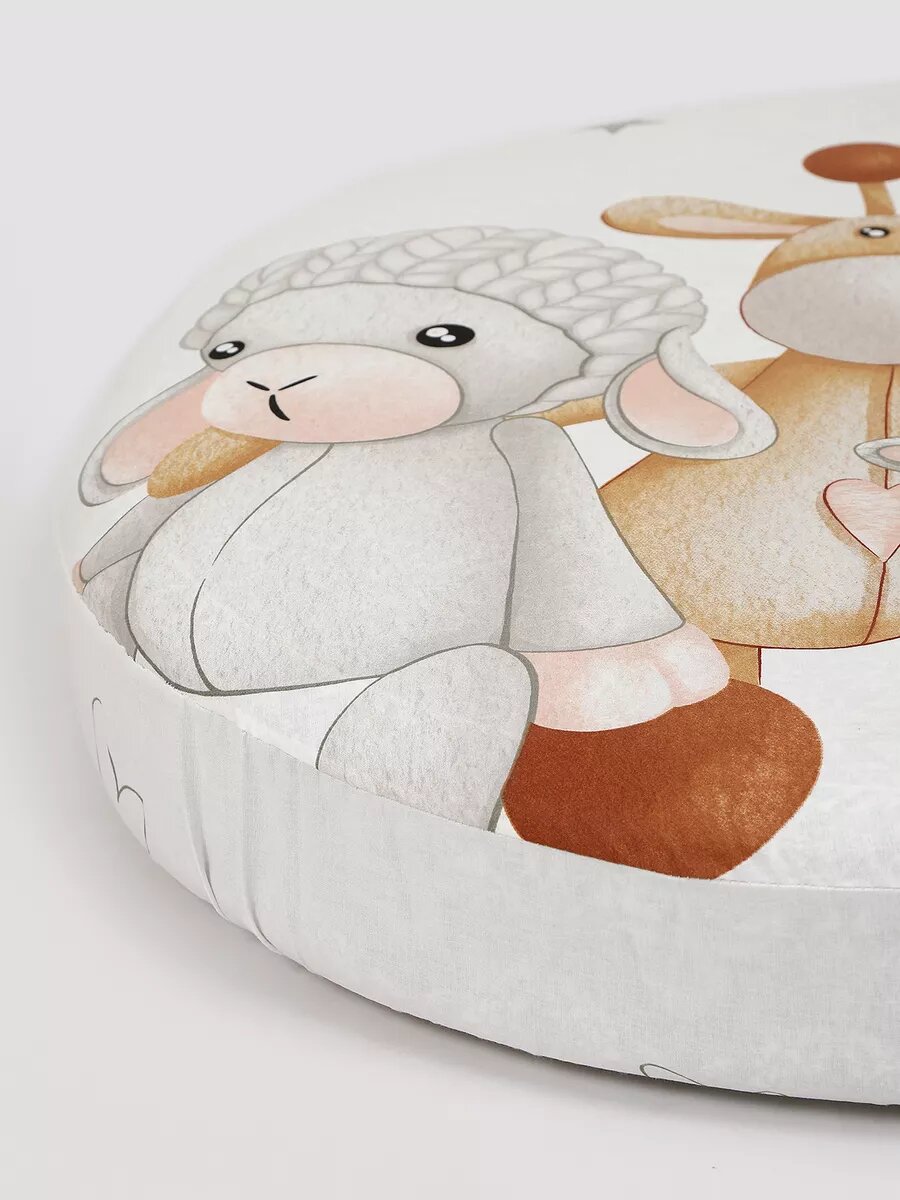 Простынь на резинке овальный матрас — фото 1