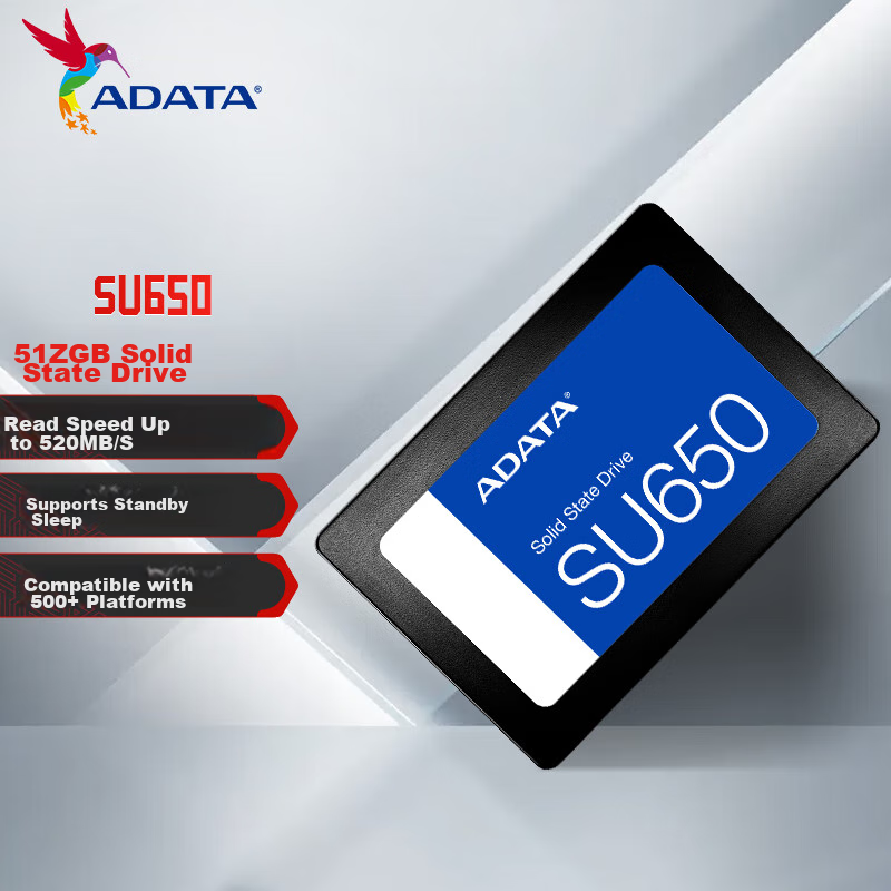 ADATA 512GB SSD, SATA 3.0 Interface, SU650