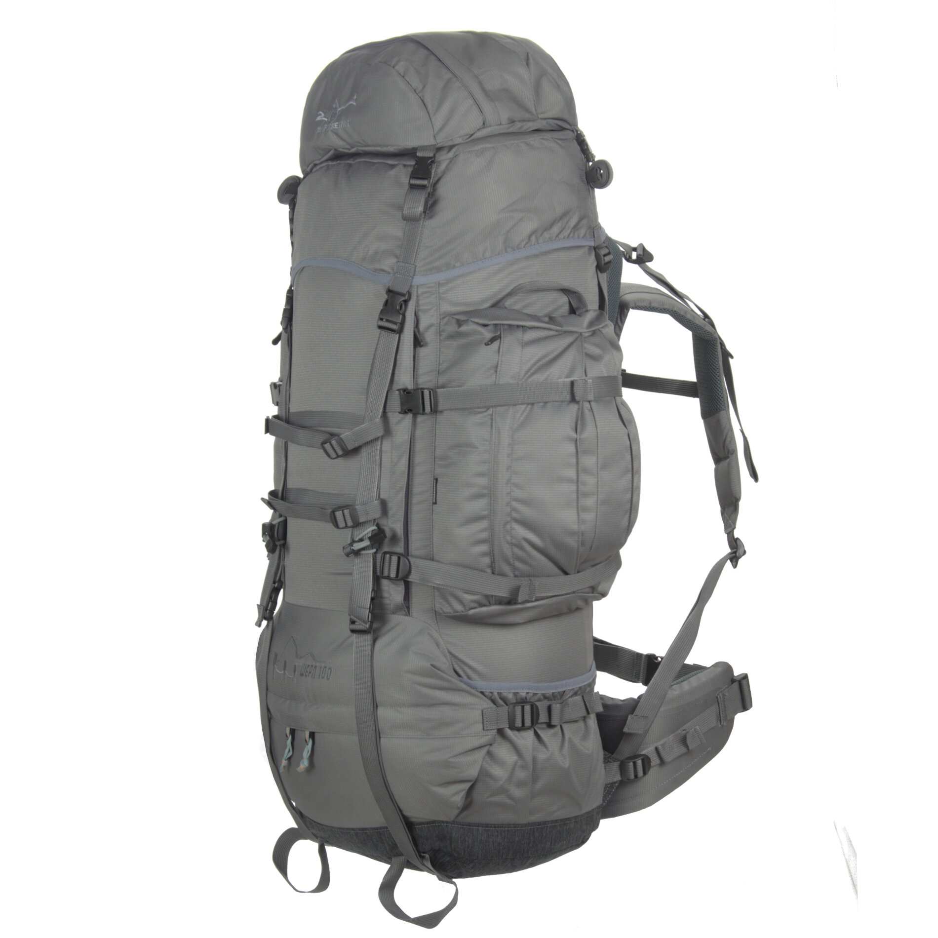 Рюкзак туристический шерп 100+6 литров Серый Снаряжение