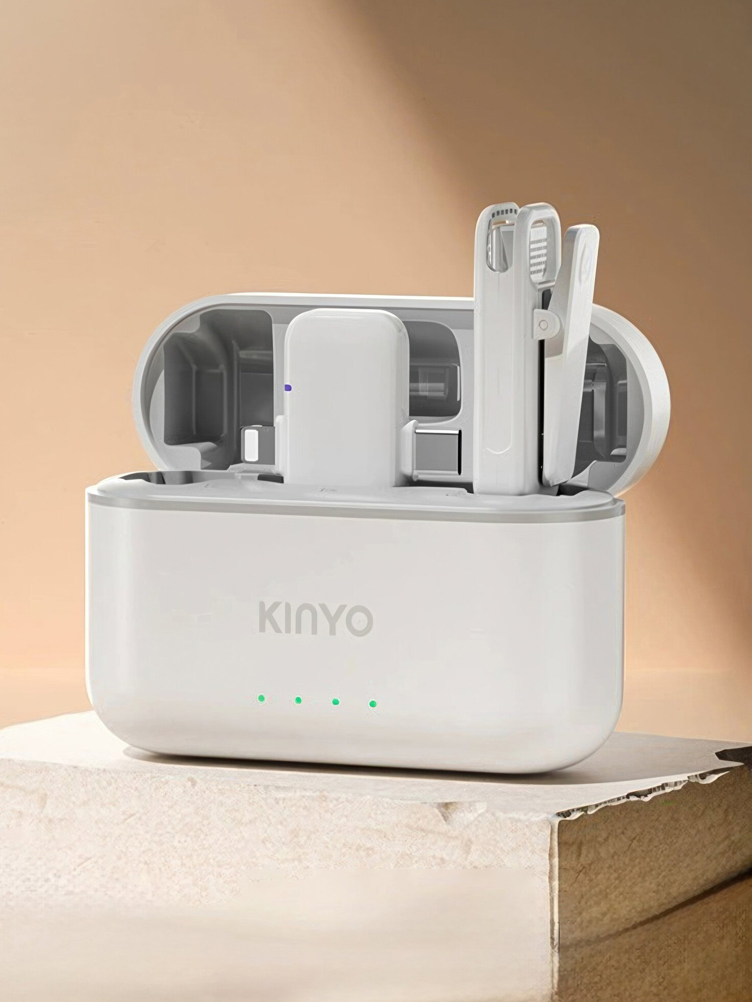 Беспроводная петличная радиосистема King Lucky M36 2 микрофона белая