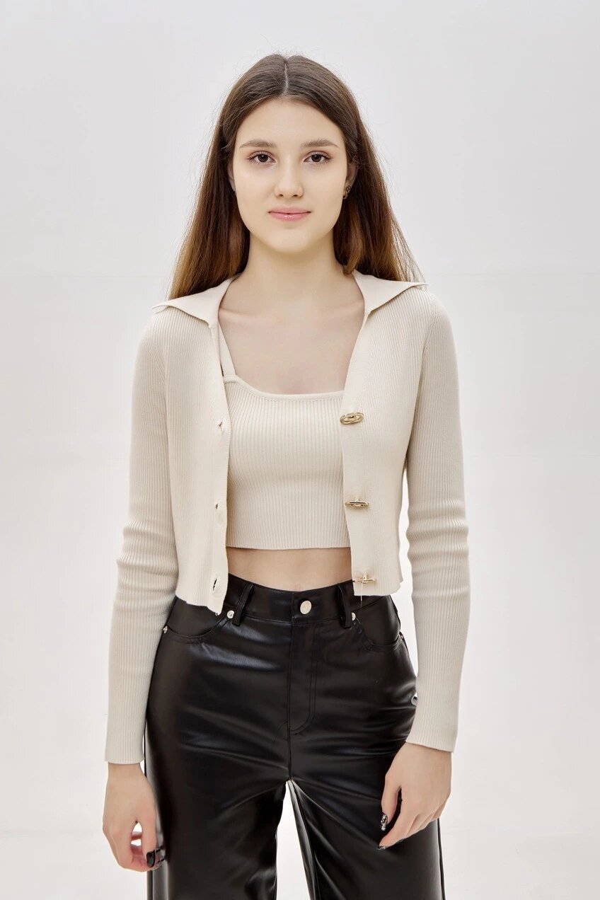 Кардиган Selfie, размер L, бежевый — фото 1