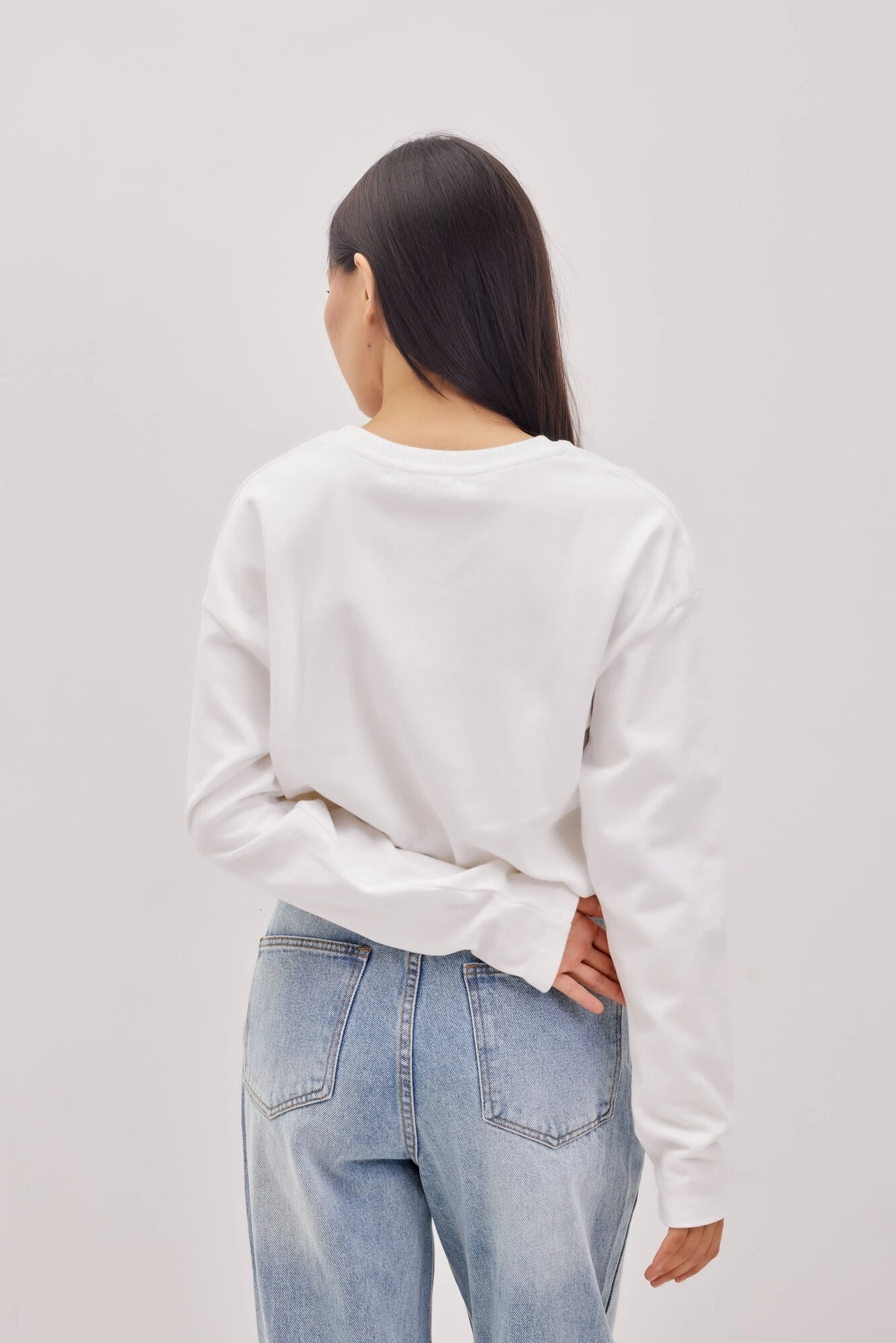 Лонгслив Selfie, размер L, , белый — фото 1