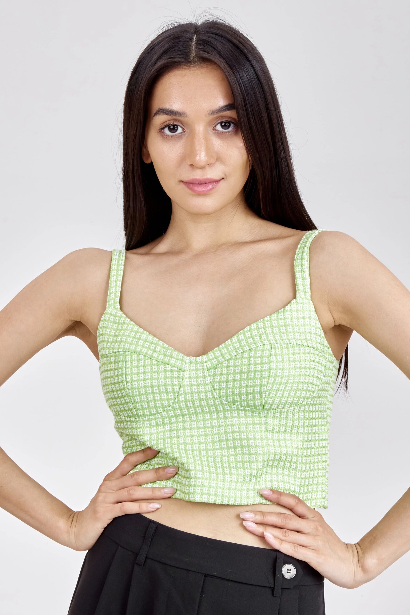 Топ Selfie, размер L, зелёный — фото 1