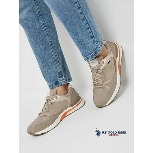фото Кроссовки u.s. polo assn., полнота 6 (ru)/ на среднюю стопу, размер 41, бежевый