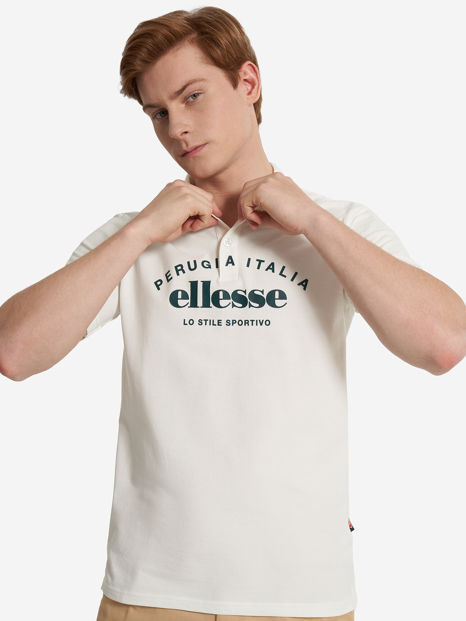 Поло спортивное ellesse, размер L [XS-XXL-E0V-М], белый