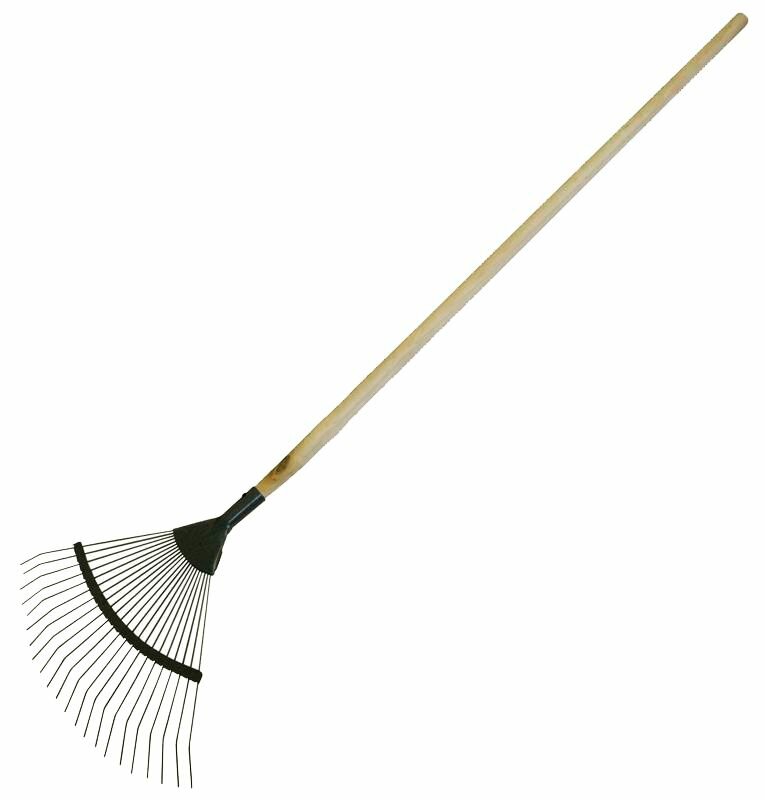 Грабли веерные прутковые с деревянным черенком Дед Банзай  12 
