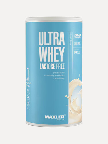 Изображение товара Протеин сывороточный безлактозный Maxler Ultra Whey Lactose Free, порошок, 300 г - Натуральный