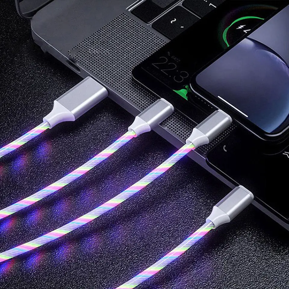 Кабели Type-C, со светодиодной подсветкой, USB-кабели с подсветкой
