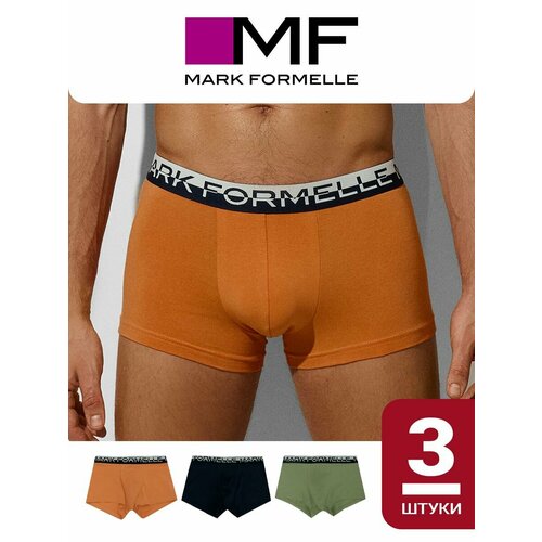 фото Трусы mark formelle нижнее белье, комплект из 3 шт., размер 54, оранжевый, зеленый, синий