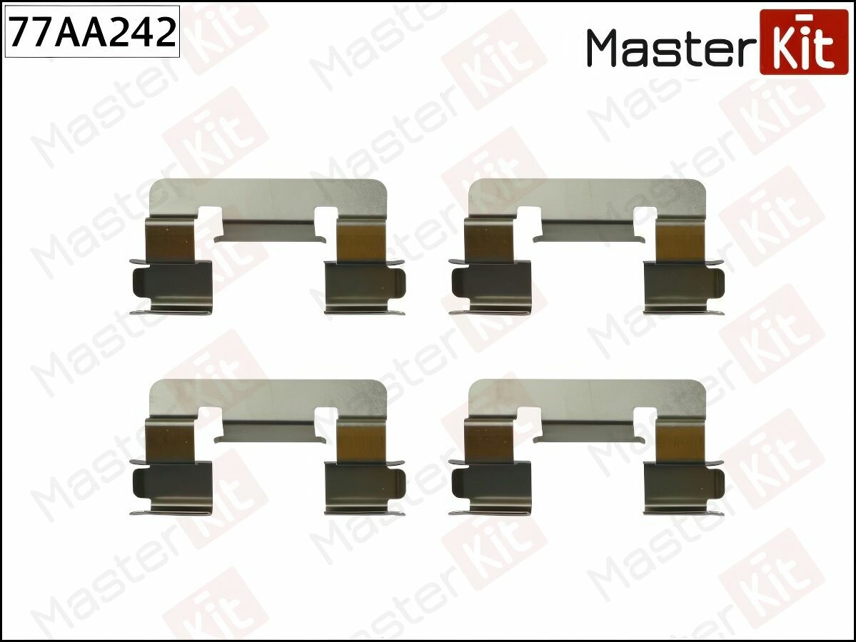 Установочный комплект тормозных колодок для Тойота Королла 77AA242 MASTERKIT