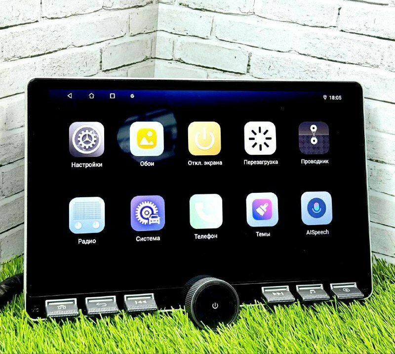 Автомагнитола Android Pioneer.ok SX4 Button 4/64GB 1K Qled CarPlay Wi-Fi Bluetooth экран на 9-дюйм мощная сенсорная магнитола 2din с 4 ядерным процессором с крутилками и кулером охлаждения — фото 1