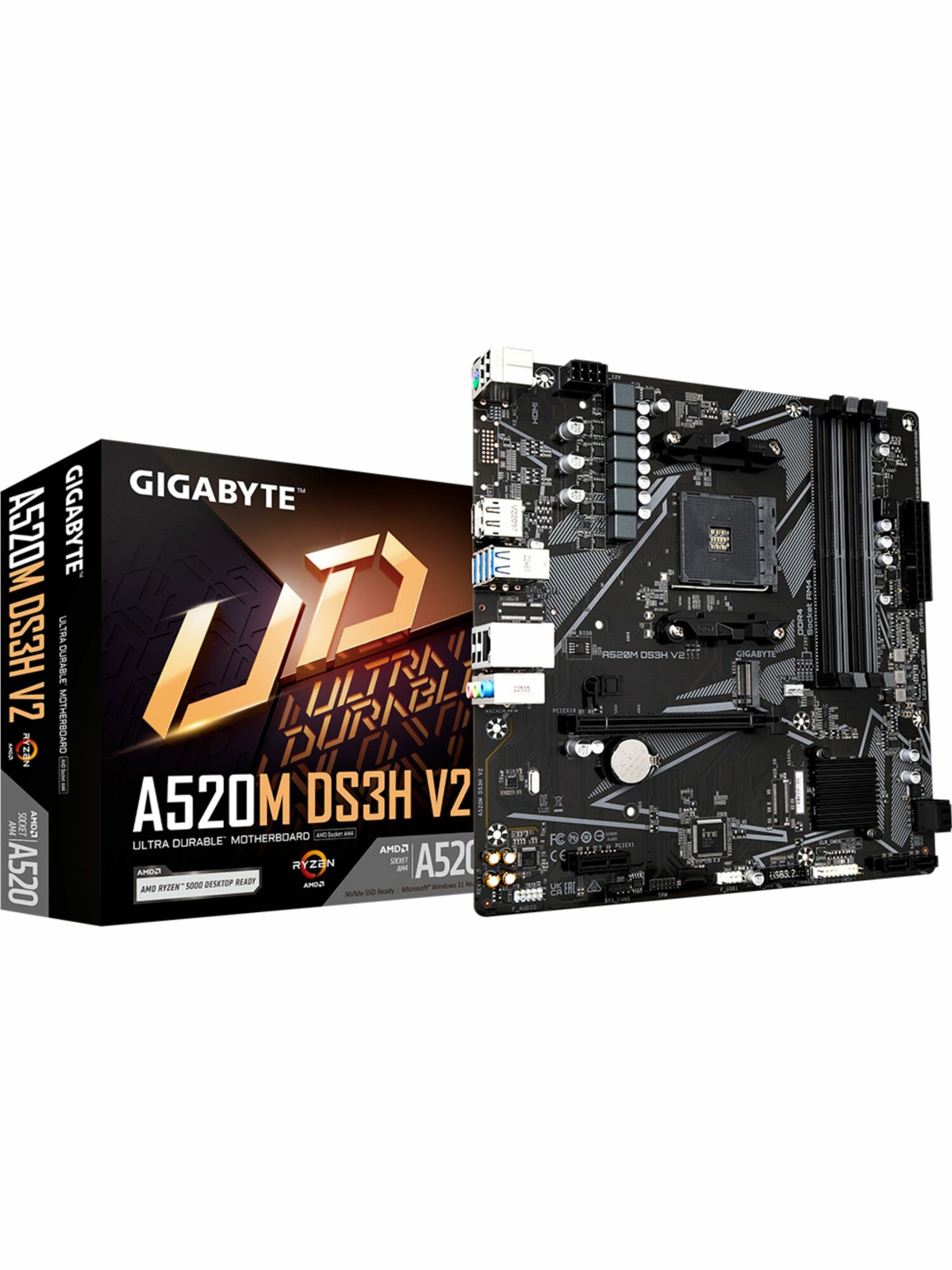 Материнская плата Gigabyte A520M DS3H V2, DDR4