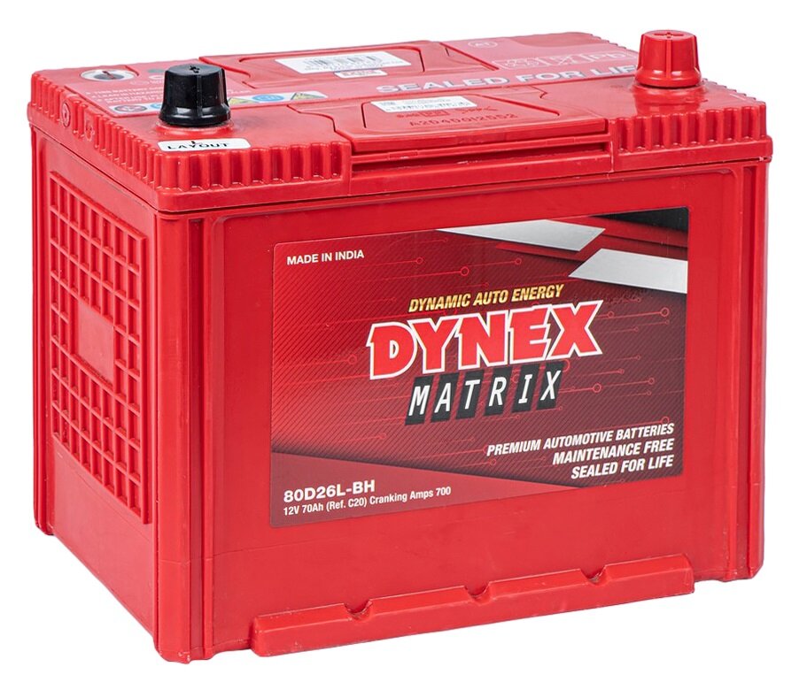 Автомобильный аккумулятор EXIDE Dynex Matrix ASIA 80D26L 70 Ач 700 А (260x173x225)