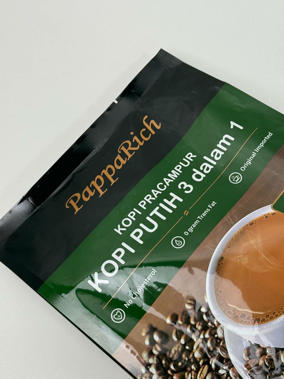 Кофе Papparich 3 в 1 Белый кофе 480 гр 40гр * 12 пакетиков — фото 1