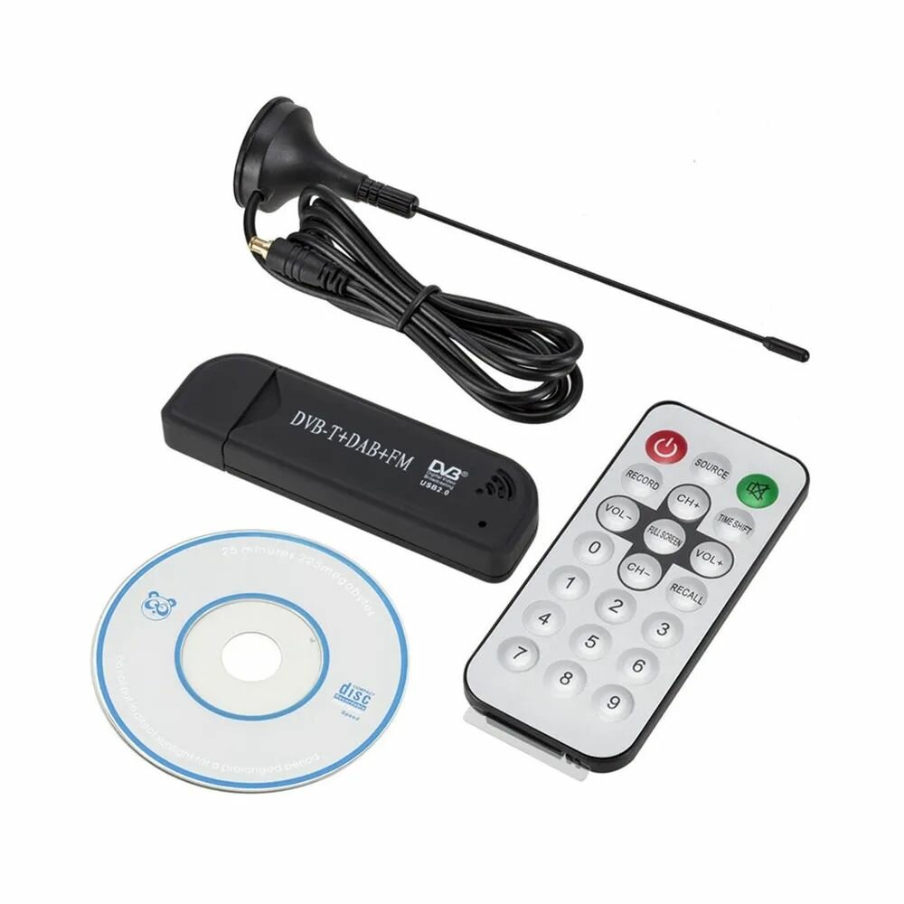 (A R I O)Высококачественный USB2.0 цифровой DVB-T SDR+DAB+FM ТВ-тюнер-приемник SDR TV Stick RTL2832U+ FC0012