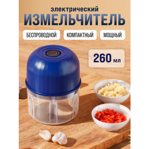 Измельчитель кухонный чоппер Keep Hot чаша из боросиликатного стекла питание от аккумулятора синий 1605₽