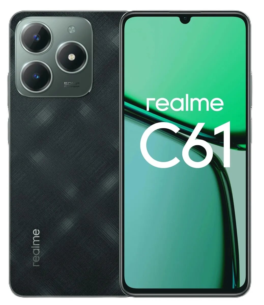 Смартфон Realme C61 RMX3930 8/256Gb темно-зеленый (6941764442764)