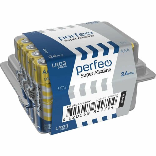 Батарейки Perfeo LR03/24BOX Super Alkaline